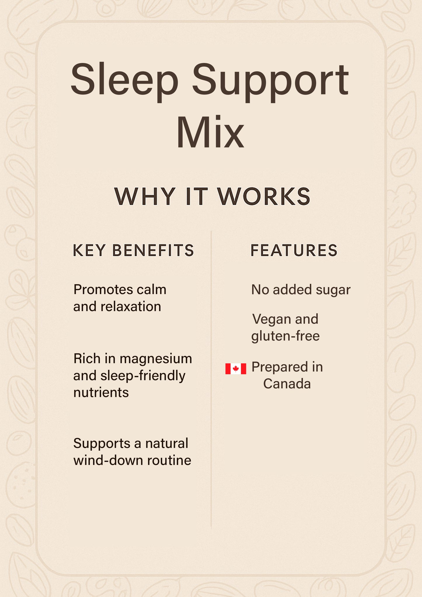 Sleep Support Mix – Walnuts, Cashews & Calming Evening Snack