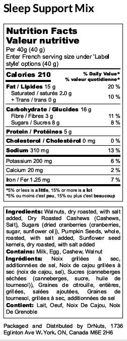 Sleep Support Mix – Walnuts, Cashews & Calming Evening Snack