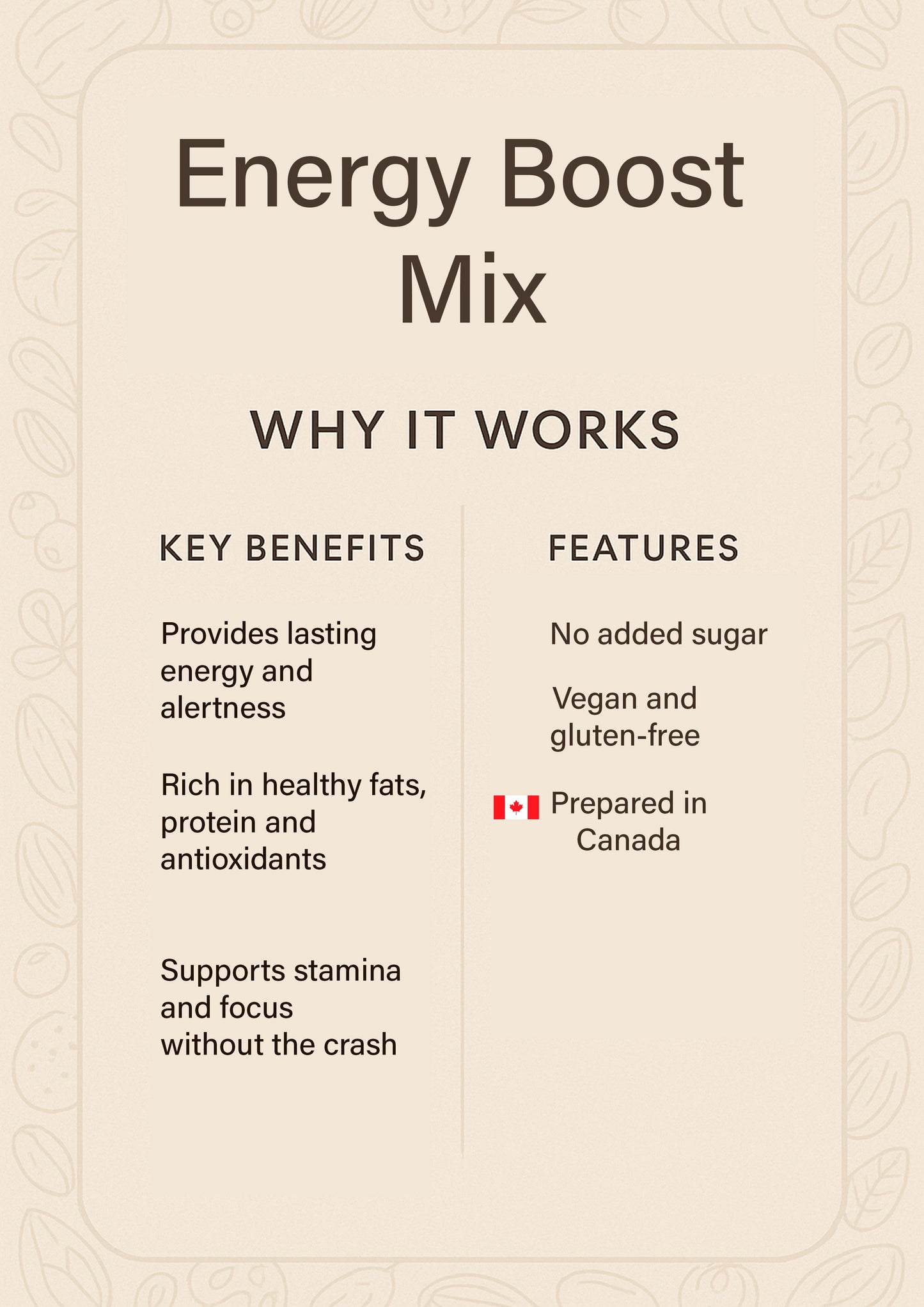 Energy Boost Mix – Almonds, Cranberries & Clean Fuel Snack