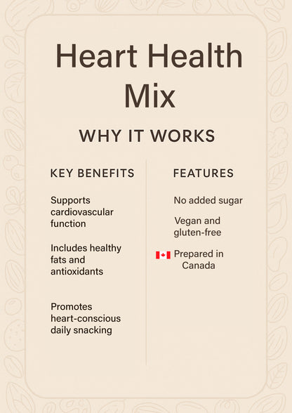Heart-Conscious Snack Mix – Almonds, Blueberries, Seeds & Dark Chocolate