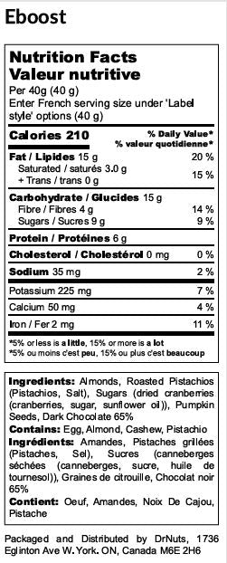 Energy Boost Mix – Almonds, Cranberries & Clean Fuel Snack
